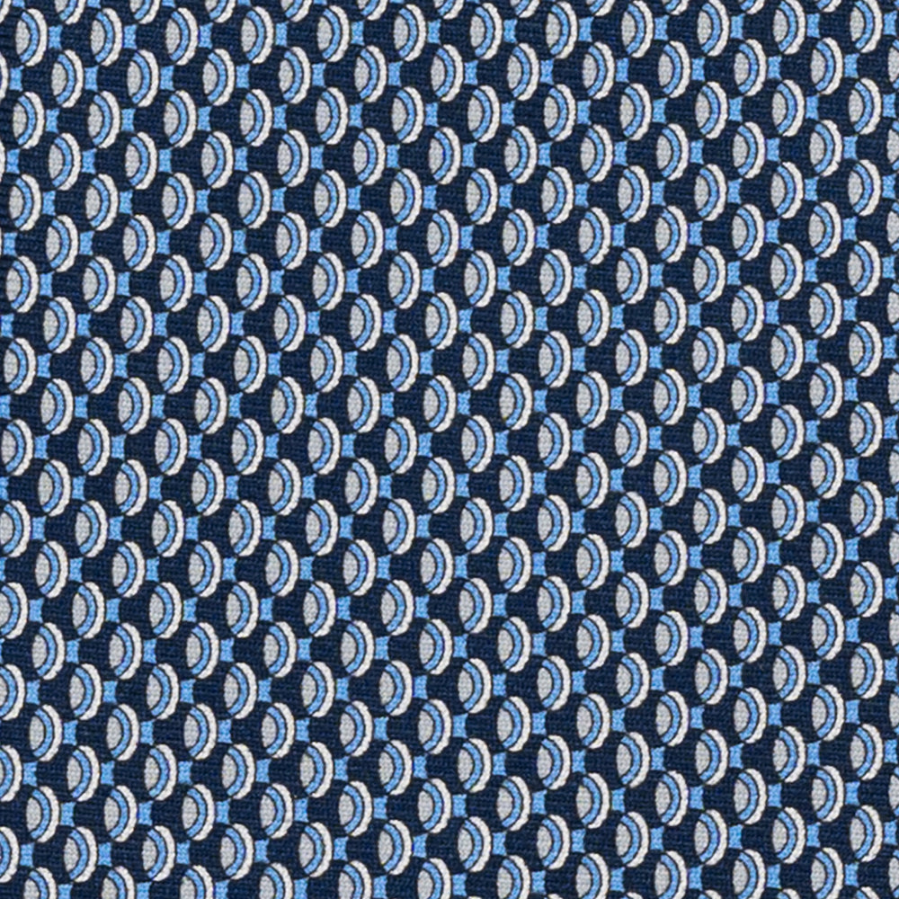 CRAVATTA 3 PIEGHE IN SETA, MICROFANTASIA,BLU GRIGIO - JC064421_5 T