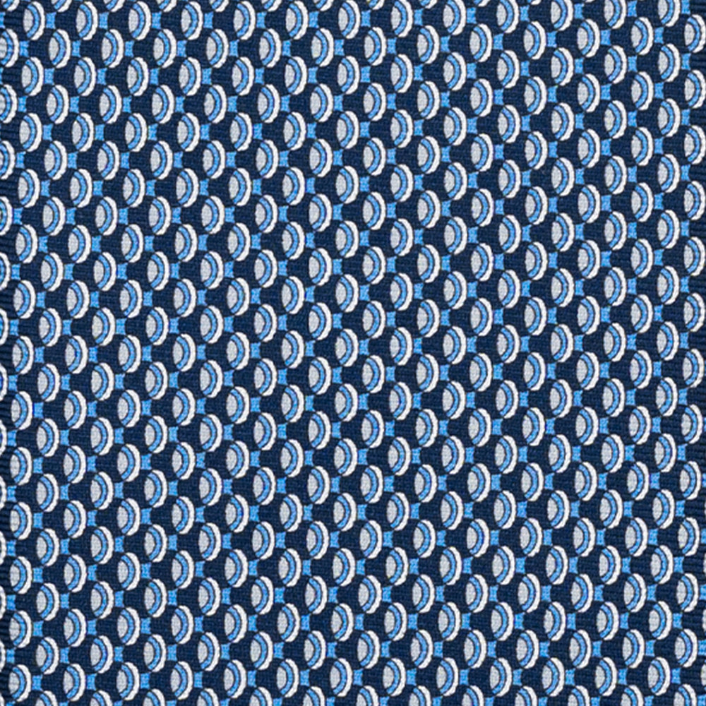 CRAVATTA 3 PIEGHE IN SETA, MICROFANTASIA,BLU GRIGIO - JC064421_5 T