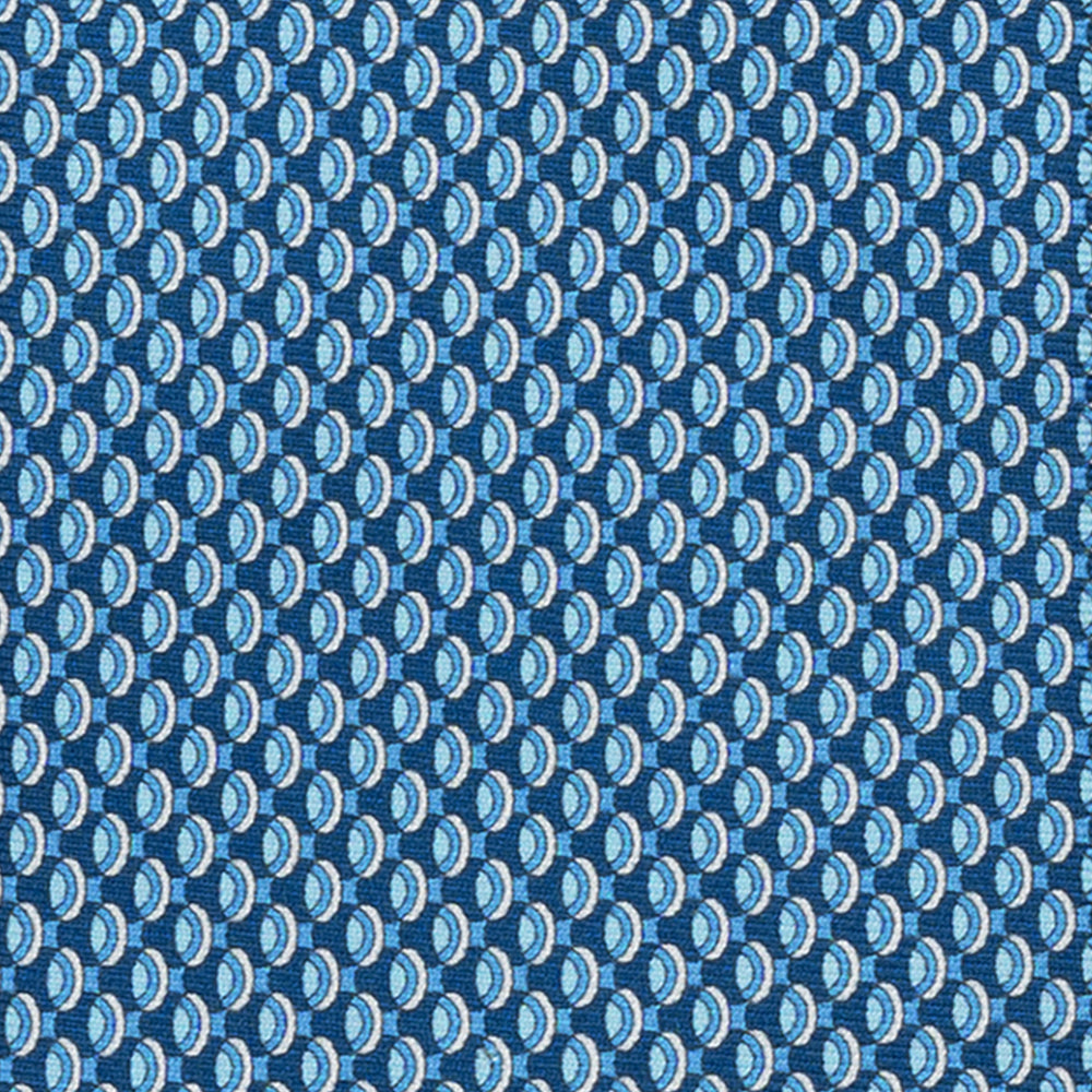 CRAVATTA 3 PIEGHE IN SETA, MICROFANTASIA, AZZURRO - JC064421_6 T