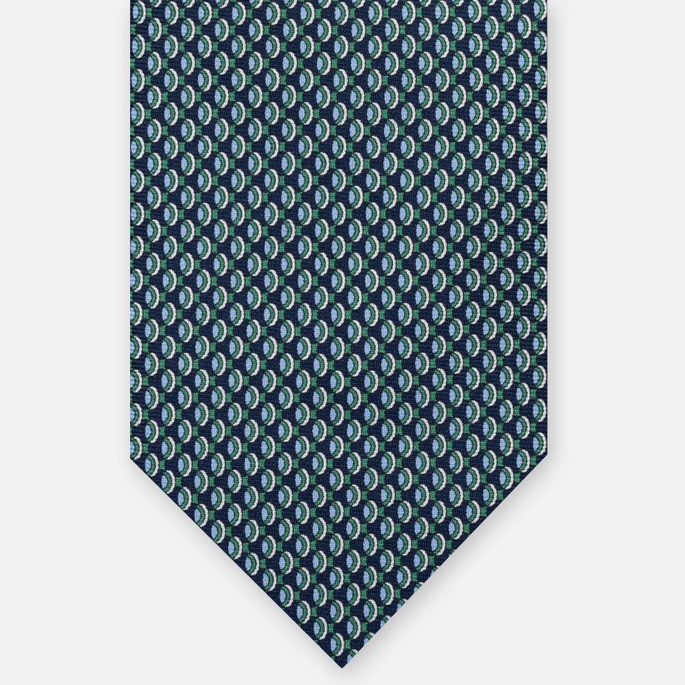 3-FOLD SILK TIE, MICRO-PATTERN, LIGHT BLUE - JC064421_6 T