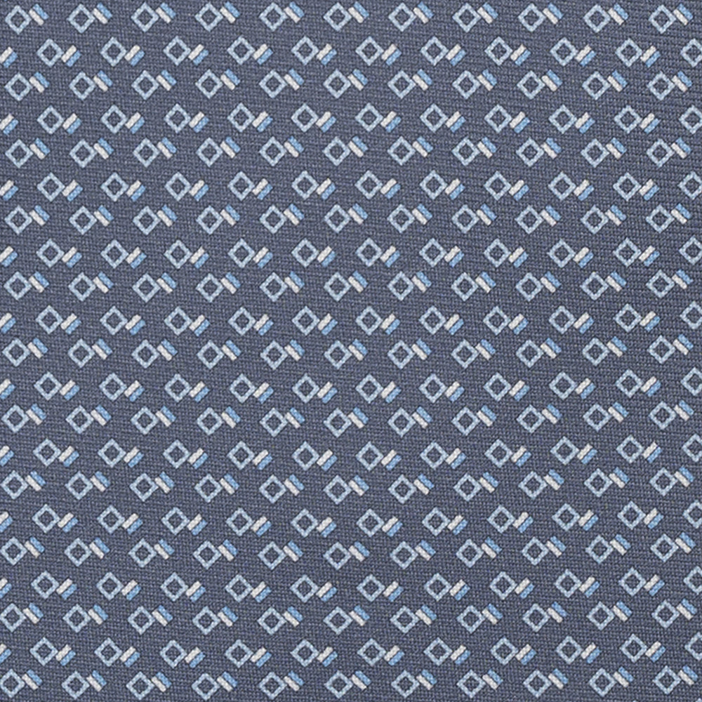 3-FOLD SILK TIE, MICRO-PATTERN, BLUE - JC064828 T