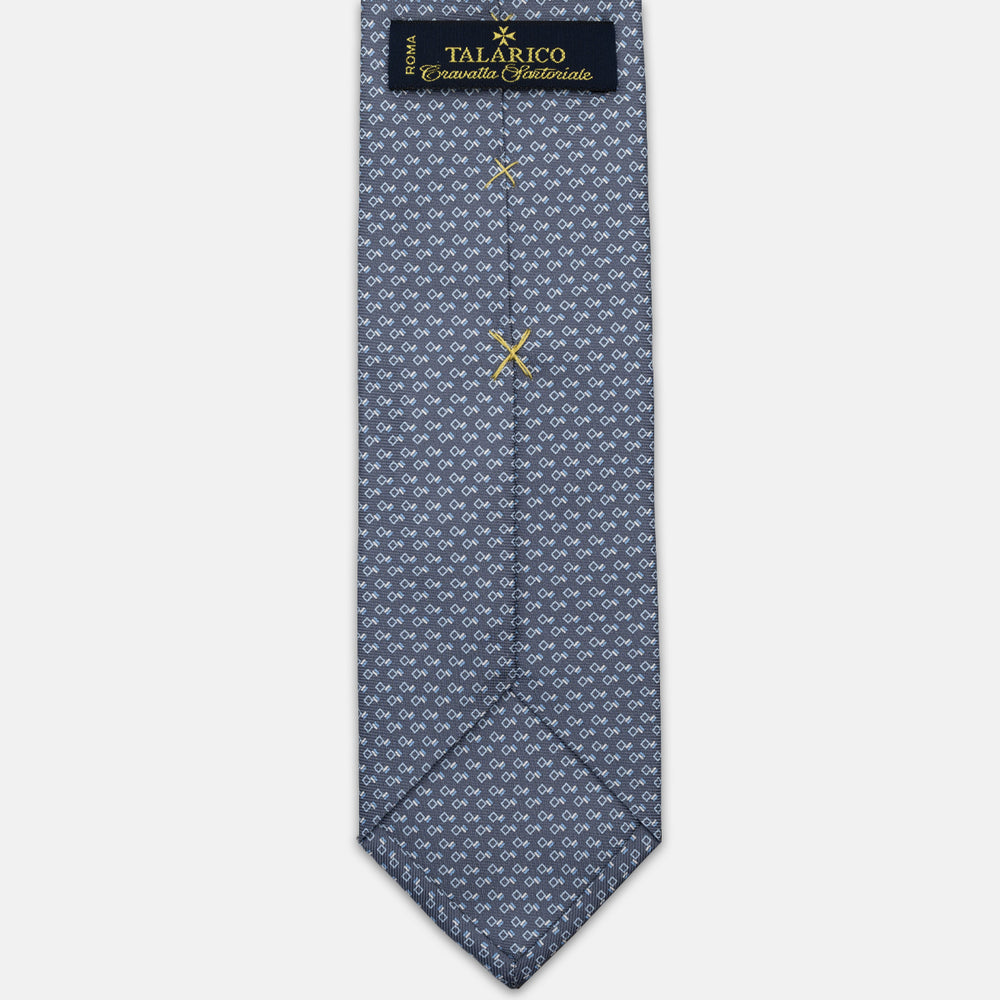 3-FOLD SILK TIE, MICRO-PATTERN, BLUE - JC064828 T