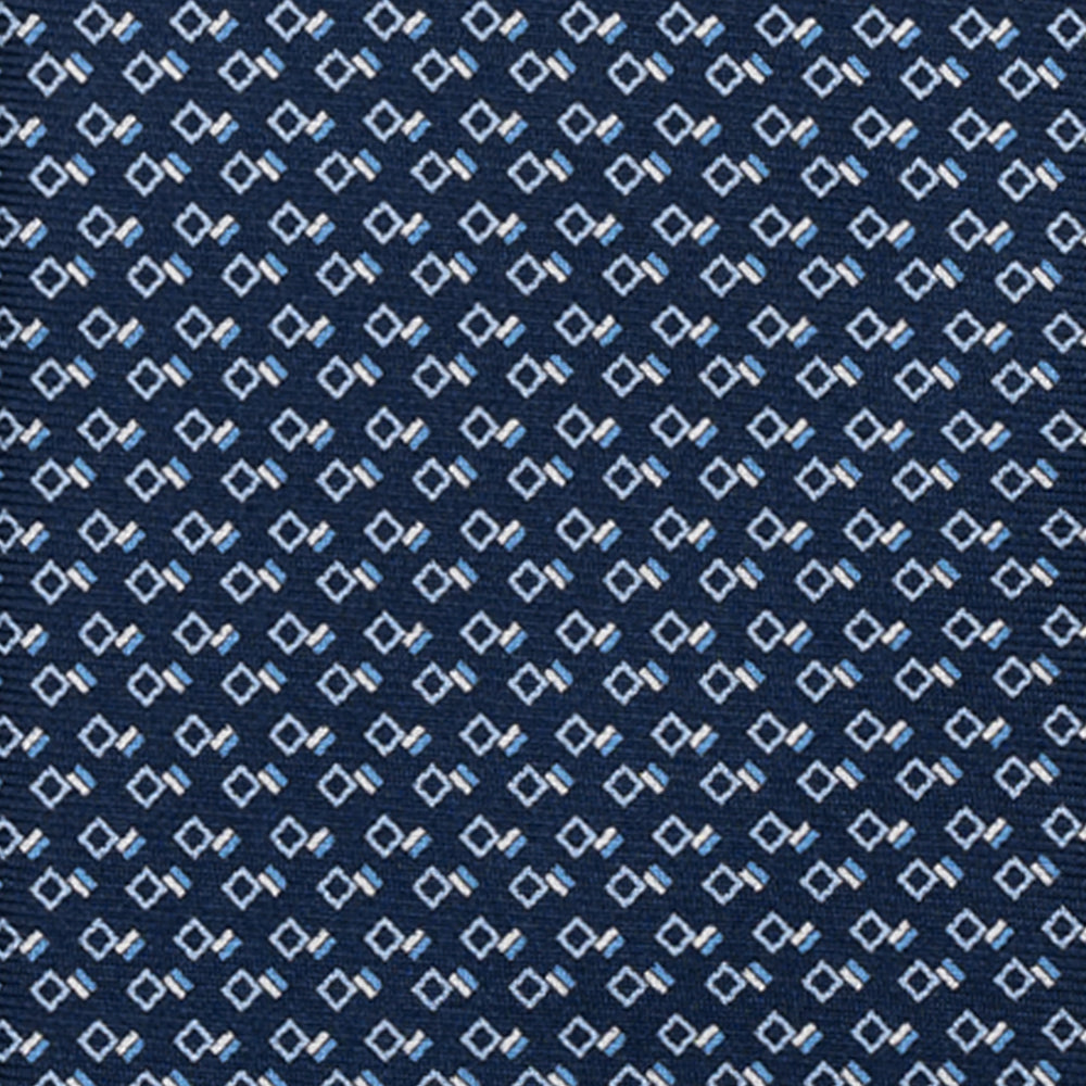 3-FOLD SILK TIE, MICRO-PATTERN, BLUE - JC064828 T