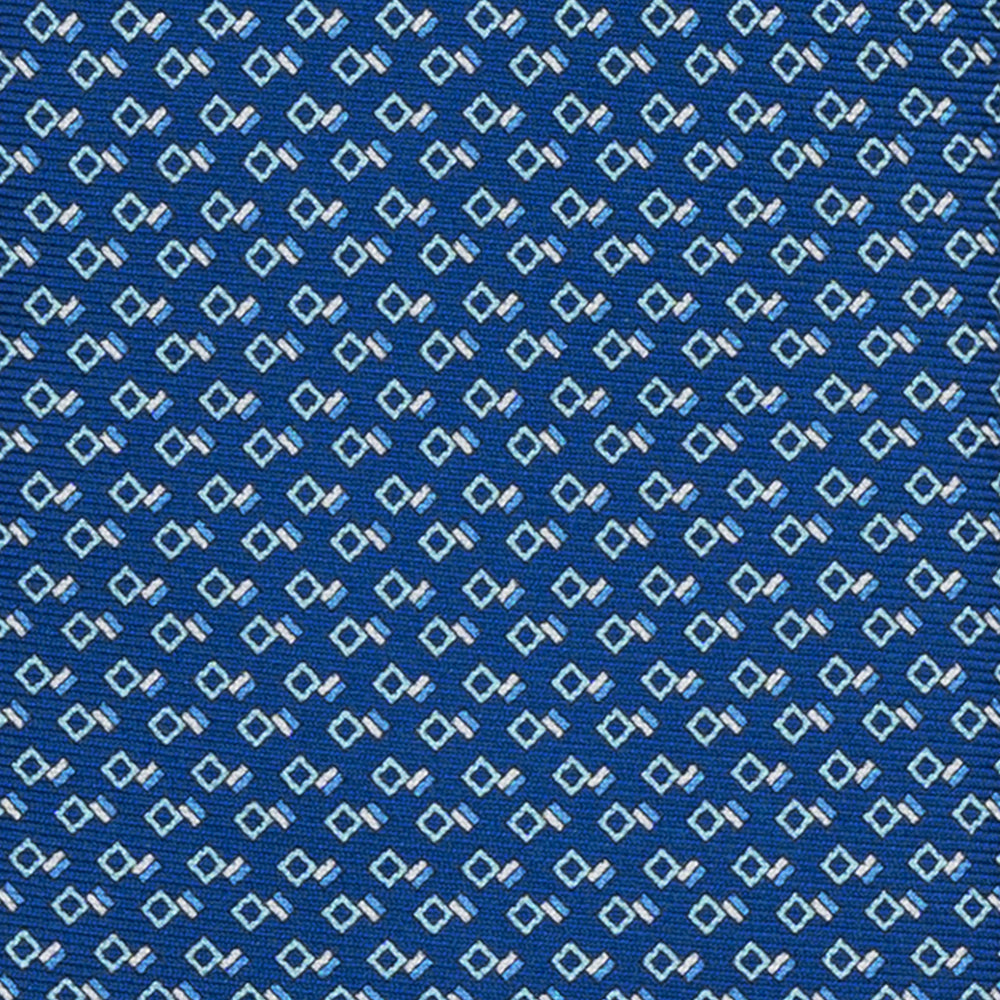 3-FOLD SILK TIE, MICRO-PATTERN, BLUE - JC064828 T
