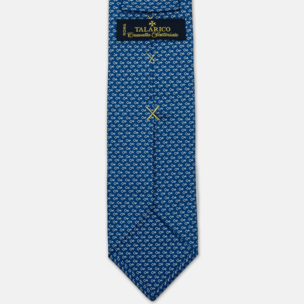 3-FOLD SILK TIE, MICRO-PATTERN, BLUE - JC064828 T