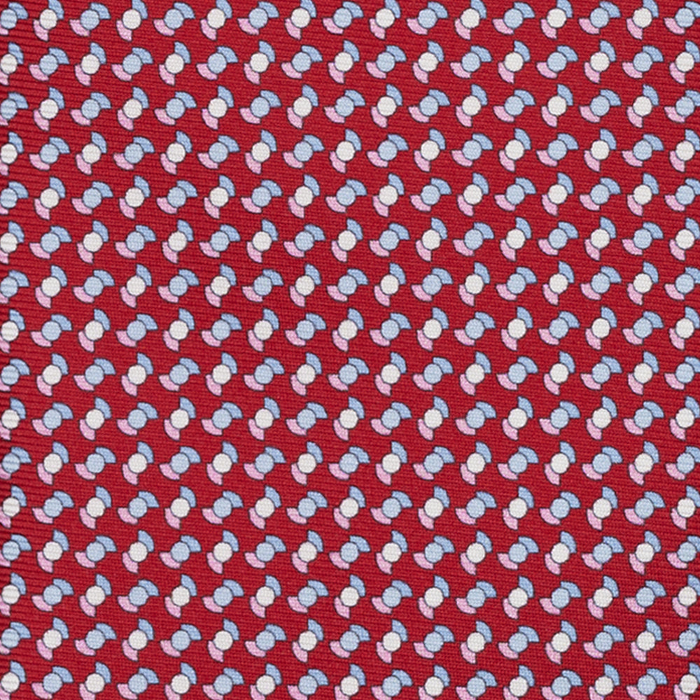 SILK 3-FOLD TIE, MICRO PATTERN, BLUE - JC064964 T