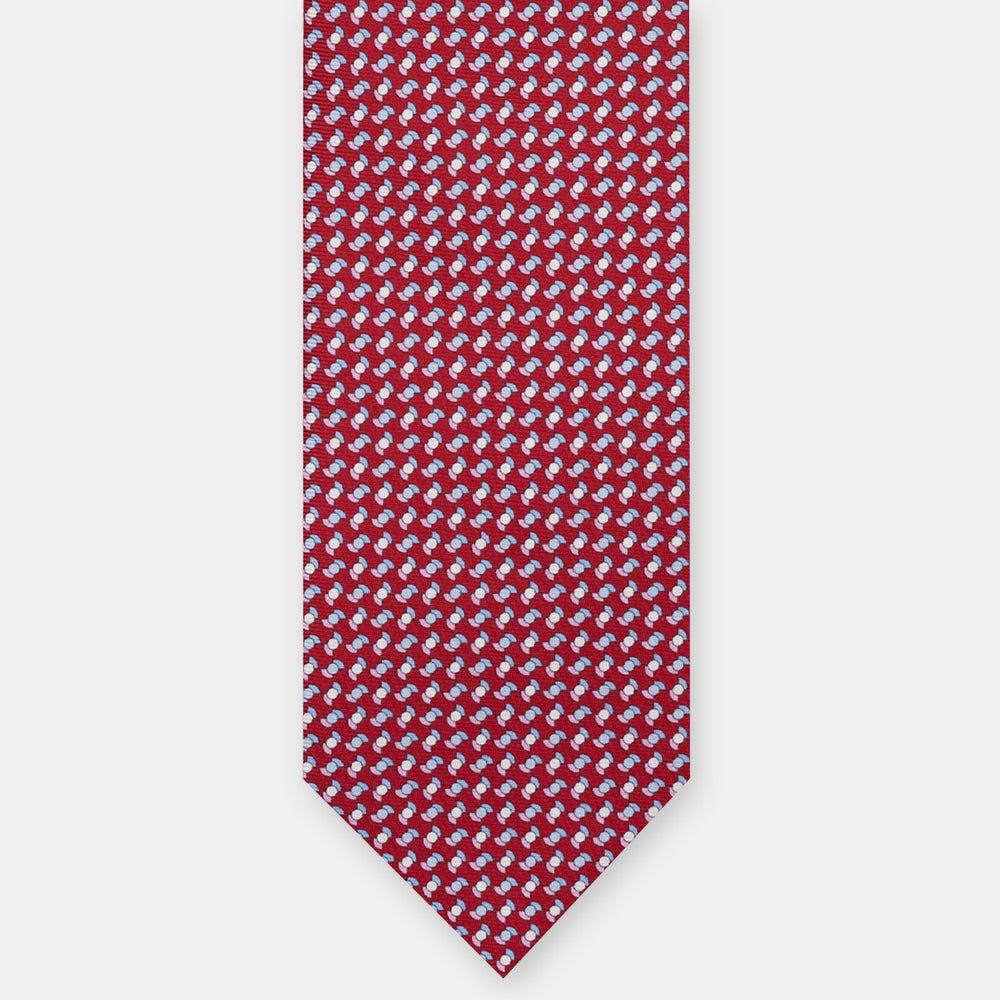 SILK 3-FOLD TIE, MICRO PATTERN, BLUE - JC064964 T