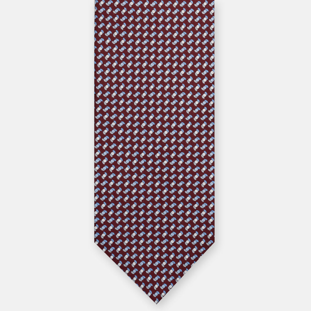 3-Fold Silk Tie with Floral Pattern, Yellow - DSC_4859