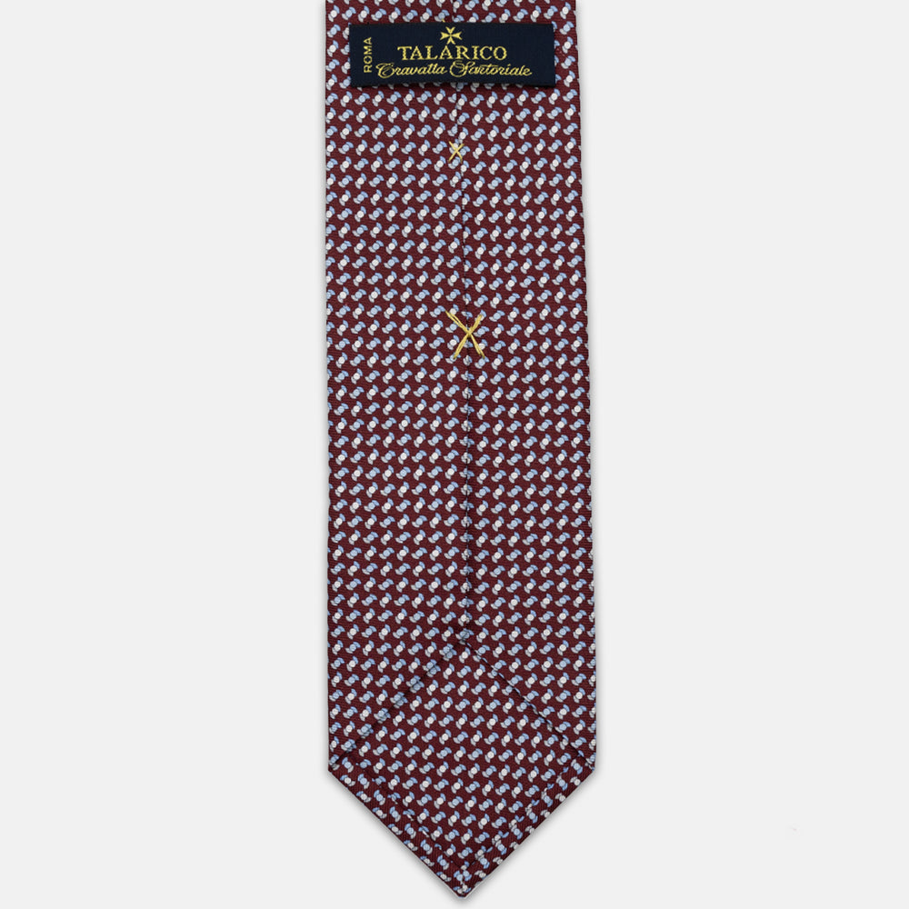 3-Fold Silk Tie with Floral Pattern, Yellow - DSC_4859