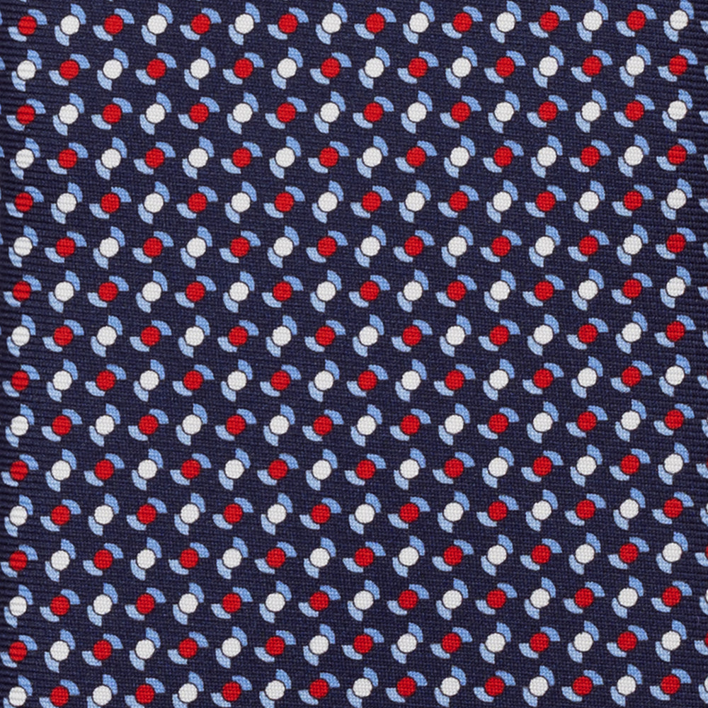 3-Fold Silk Tie with Floral Pattern, Yellow - DSC_4859