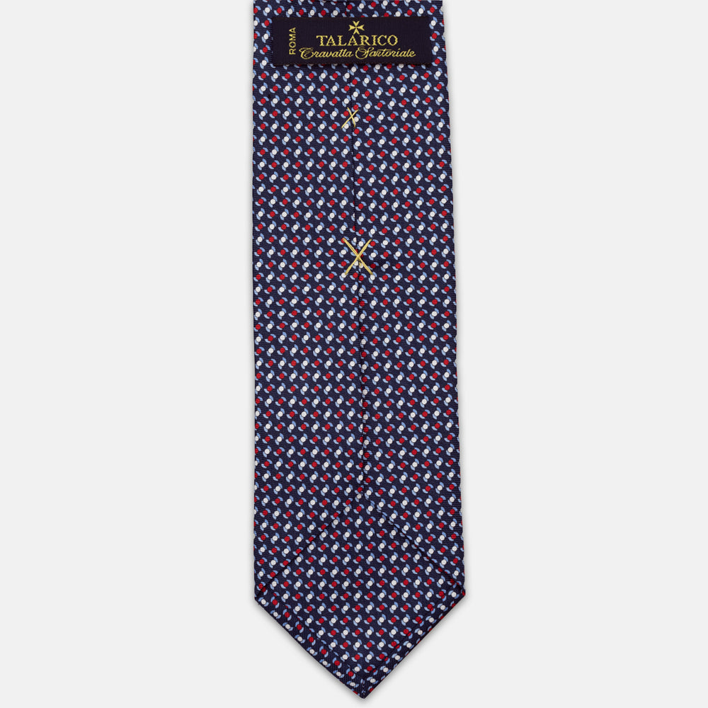 3-Fold Silk Tie with Floral Pattern, Yellow - DSC_4859