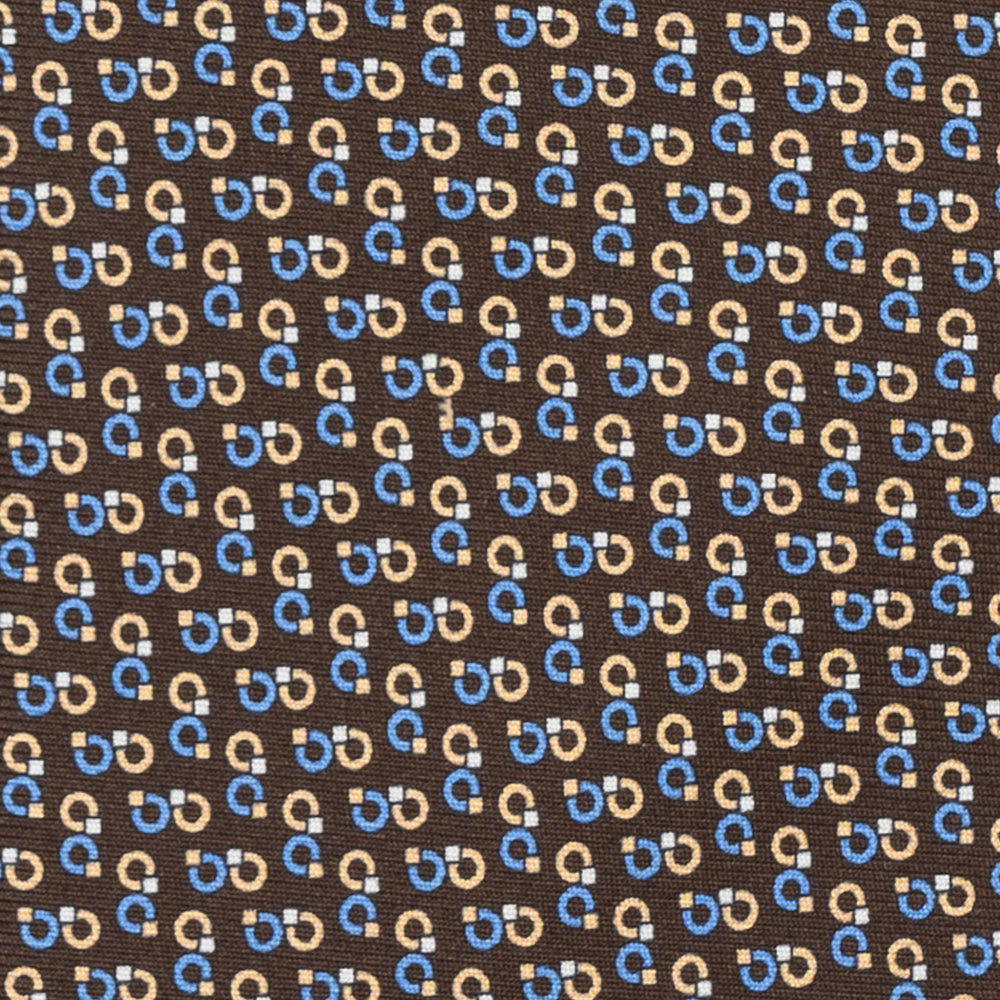 3-FOLD SILK TIE, MICRO-PATTERN, LIGHT BLUE YELLOW - JC064415_5 T