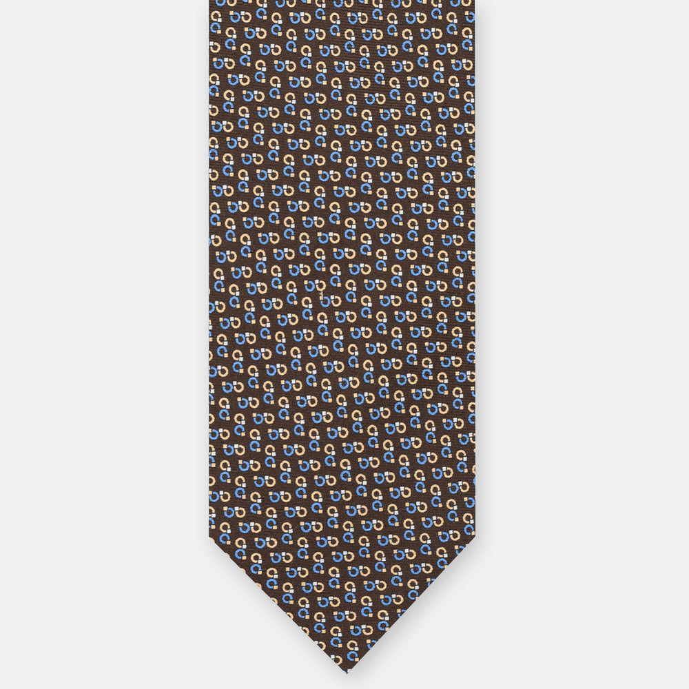 3-FOLD SILK TIE, MICRO-PATTERN, LIGHT BLUE YELLOW - JC064415_5 T