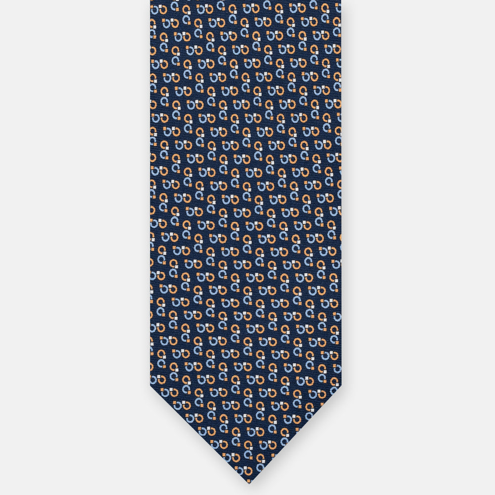 3-FOLD SILK TIE, MICRO-PATTERN, LIGHT BLUE YELLOW - JC064415_5 T