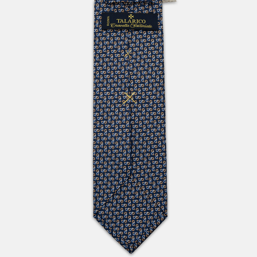 3-FOLD SILK TIE, MICRO-PATTERN, LIGHT BLUE YELLOW - JC064415_5 T
