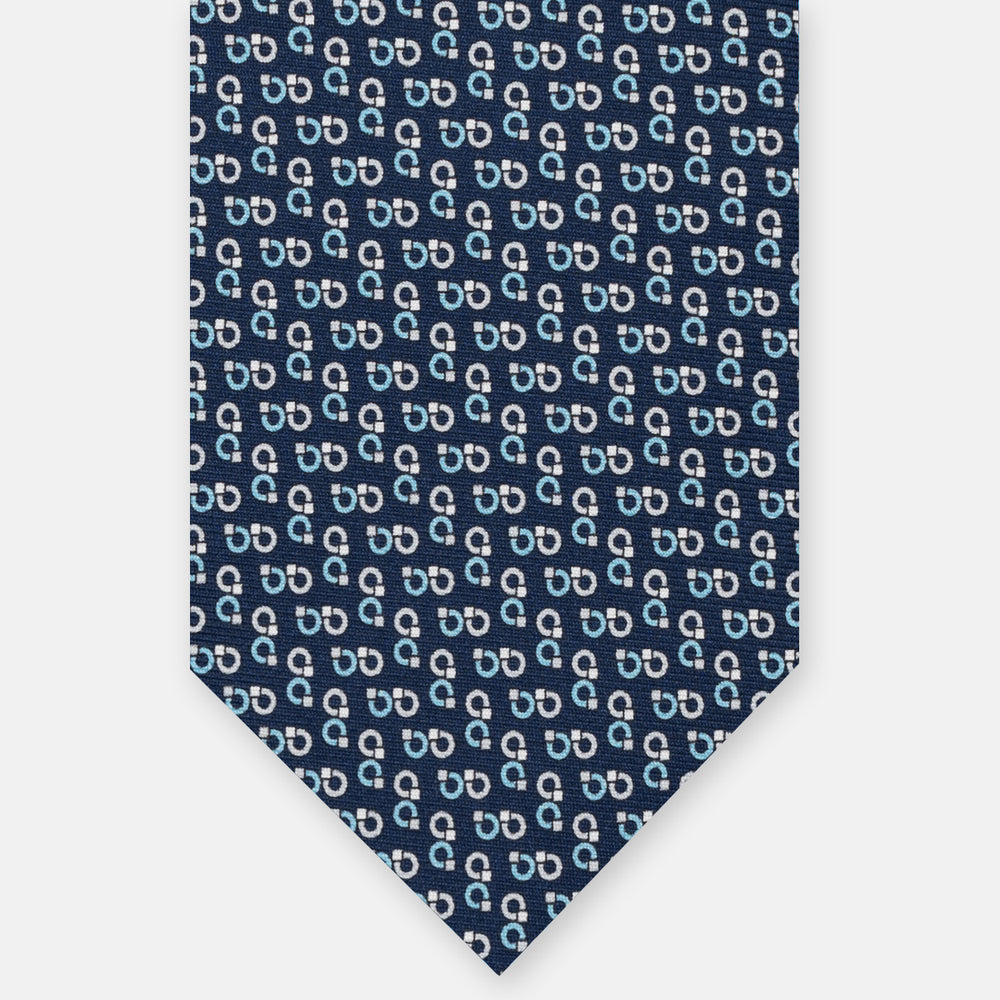 3-FOLD SILK TIE, MICRO-PATTERN, LIGHT BLUE YELLOW - JC064415_5 T