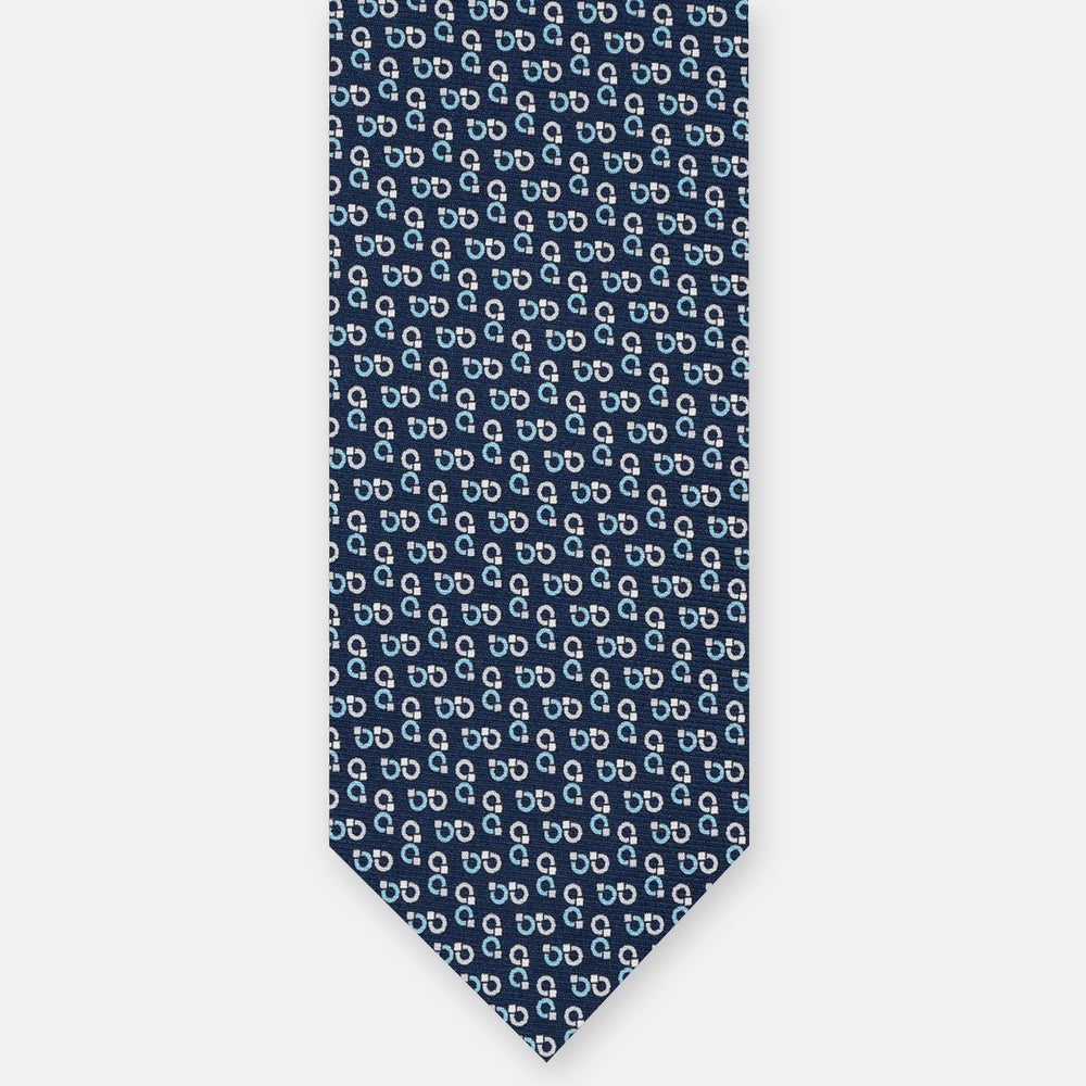 3-FOLD SILK TIE, MICRO-PATTERN, LIGHT BLUE YELLOW - JC064415_5 T