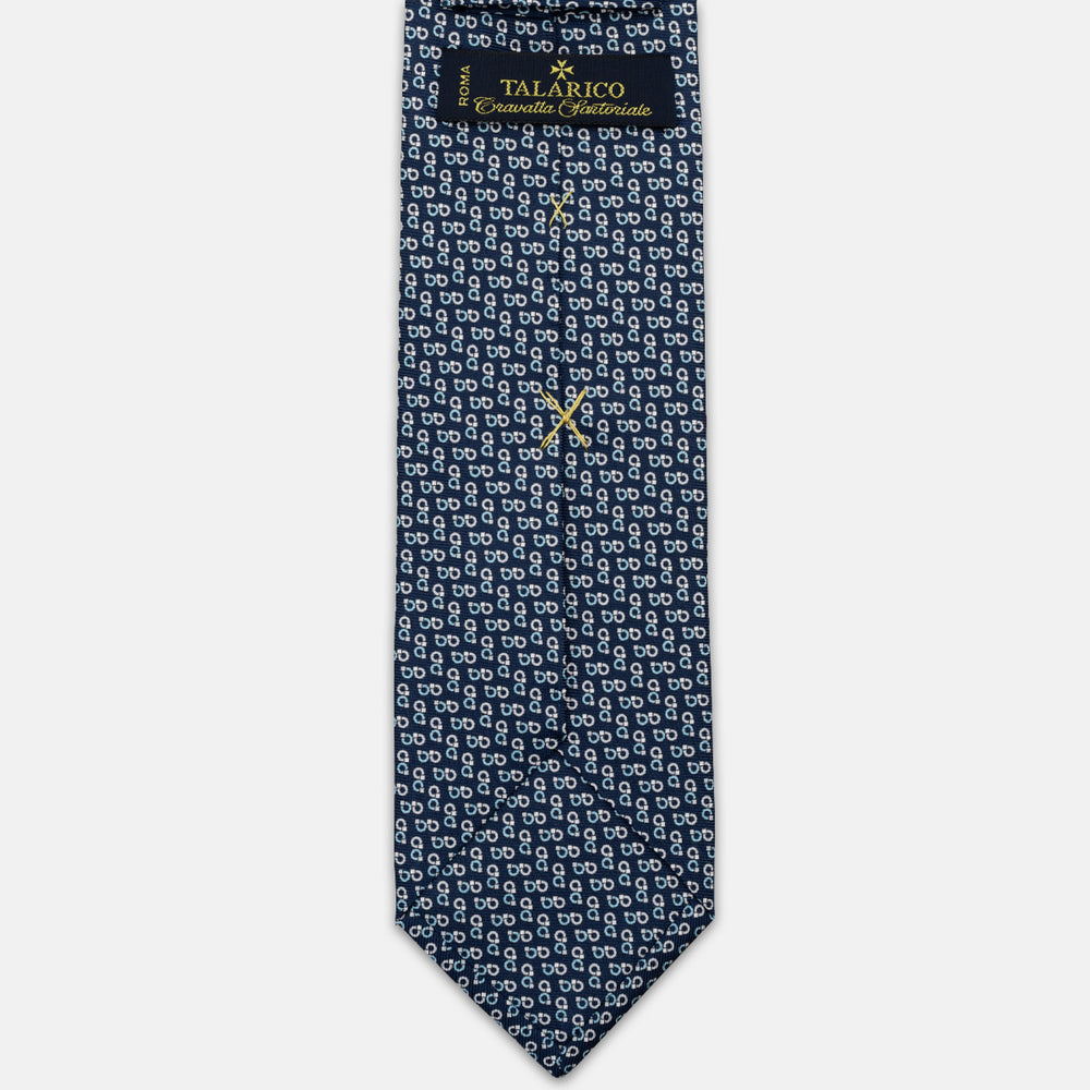 3-FOLD SILK TIE, MICRO-PATTERN, LIGHT BLUE YELLOW - JC064415_5 T