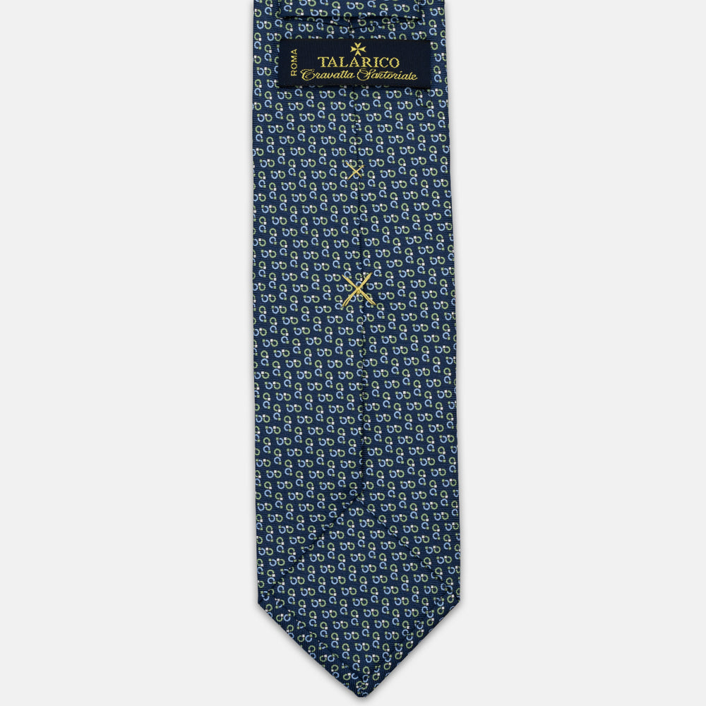 3-FOLD SILK TIE, MICRO-PATTERN, LIGHT BLUE YELLOW - JC064415_5 T