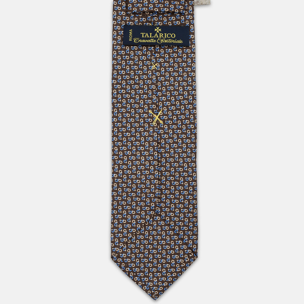 3-FOLD SILK TIE, MICRO-PATTERN, LIGHT BLUE YELLOW - JC064415_5 T