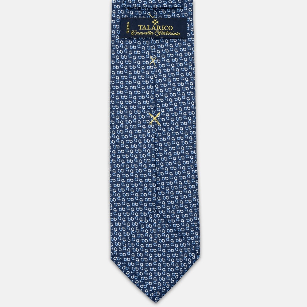 3-FOLD SILK TIE, MICRO-PATTERN, LIGHT BLUE YELLOW - JC064415_5 T
