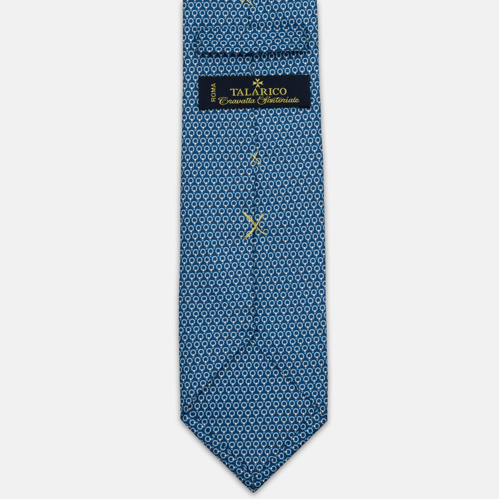 3-FOLD SILK TIE, MICRO-PATTERN, LIGHT BLUE YELLOW - JC064415_5 T