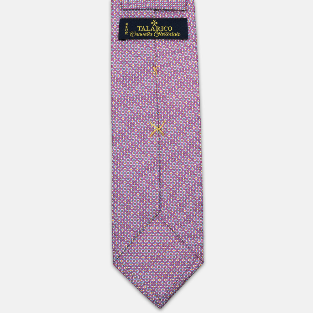 3-FOLD SILK TIE, MICRO-PATTERN, GREEN - JA064965_7 T