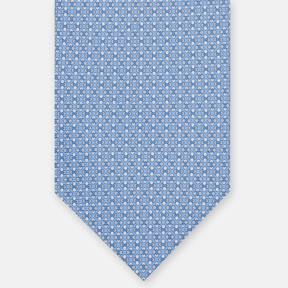 3-FOLD SILK TIE, MICRO-PATTERN, GREEN - JA064965_7 T