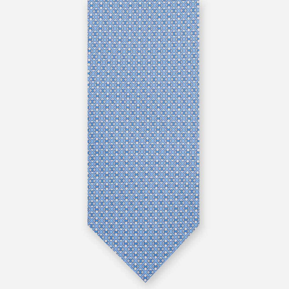 3-FOLD SILK TIE, MICRO-PATTERN, GREEN - JA064965_7 T