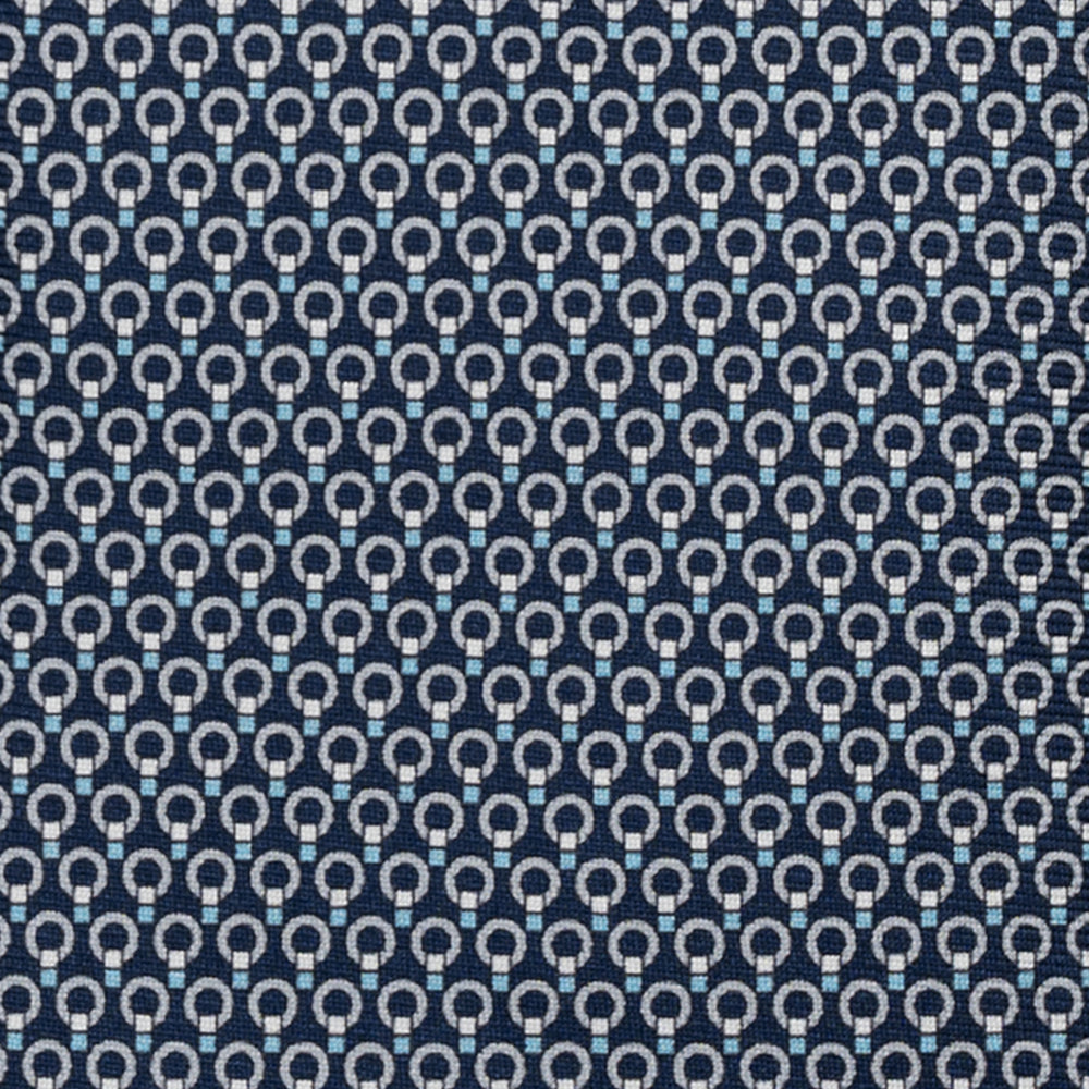 CRAVATTA 3 PIEGHE IN SETA, MICROFANTASIA, BLU GRIGIO, JC065026-2
