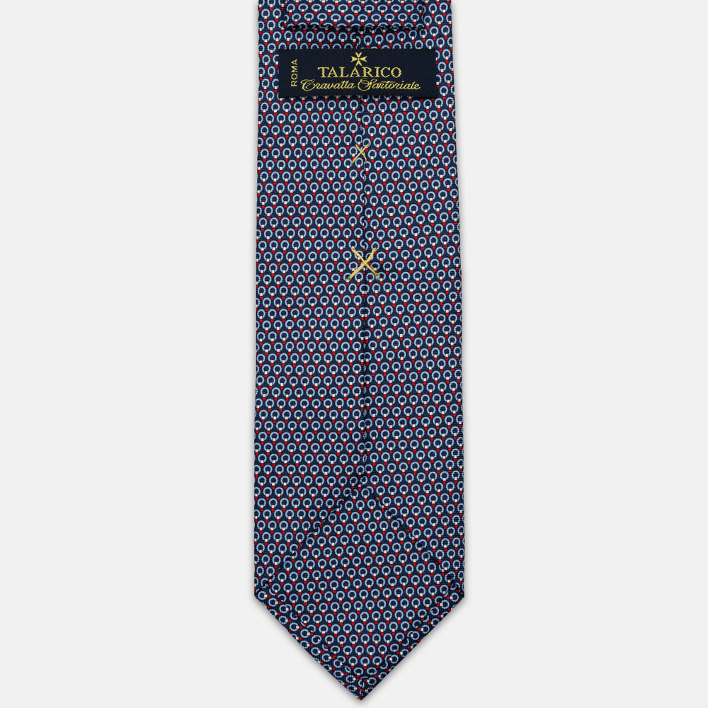 3-FOLD SILK TIE, MICRO-PATTERN, LIGHT BLUE YELLOW - JC064415_5 T
