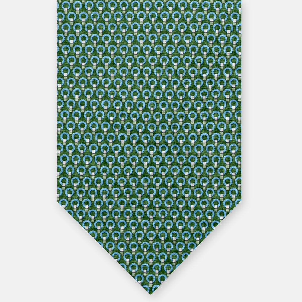 3-FOLD SILK TIE, MICRO-PATTERN, LIGHT BLUE YELLOW - JC064415_5 T