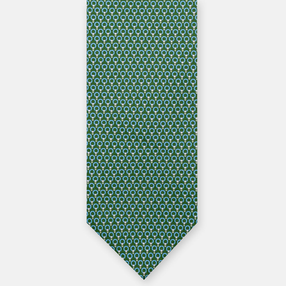 3-FOLD SILK TIE, MICRO-PATTERN, LIGHT BLUE YELLOW - JC064415_5 T