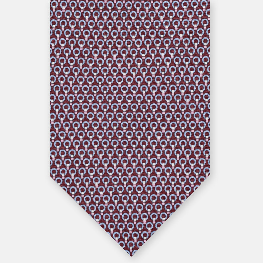 3-FOLD SILK TIE, MICRO-PATTERN, LIGHT BLUE YELLOW - JC064415_5 T