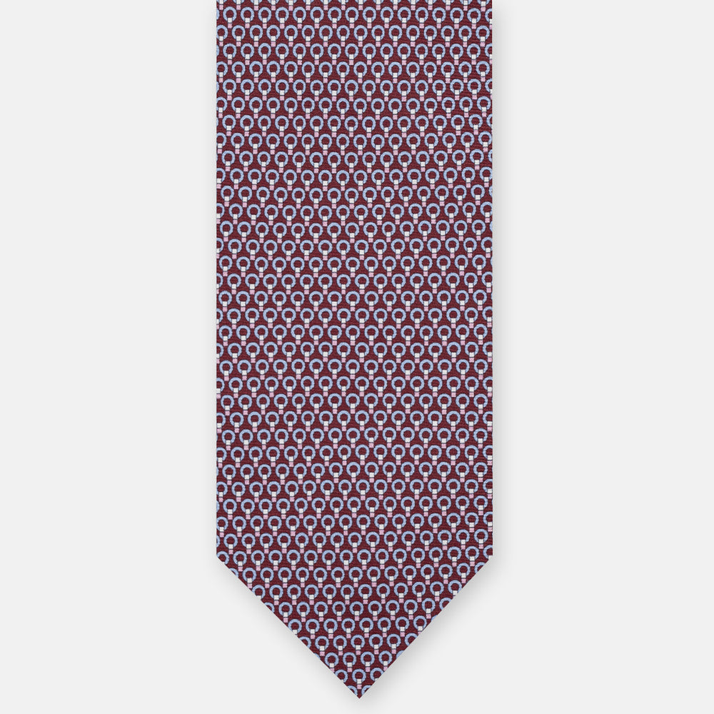 3-FOLD SILK TIE, MICRO-PATTERN, LIGHT BLUE YELLOW - JC064415_5 T