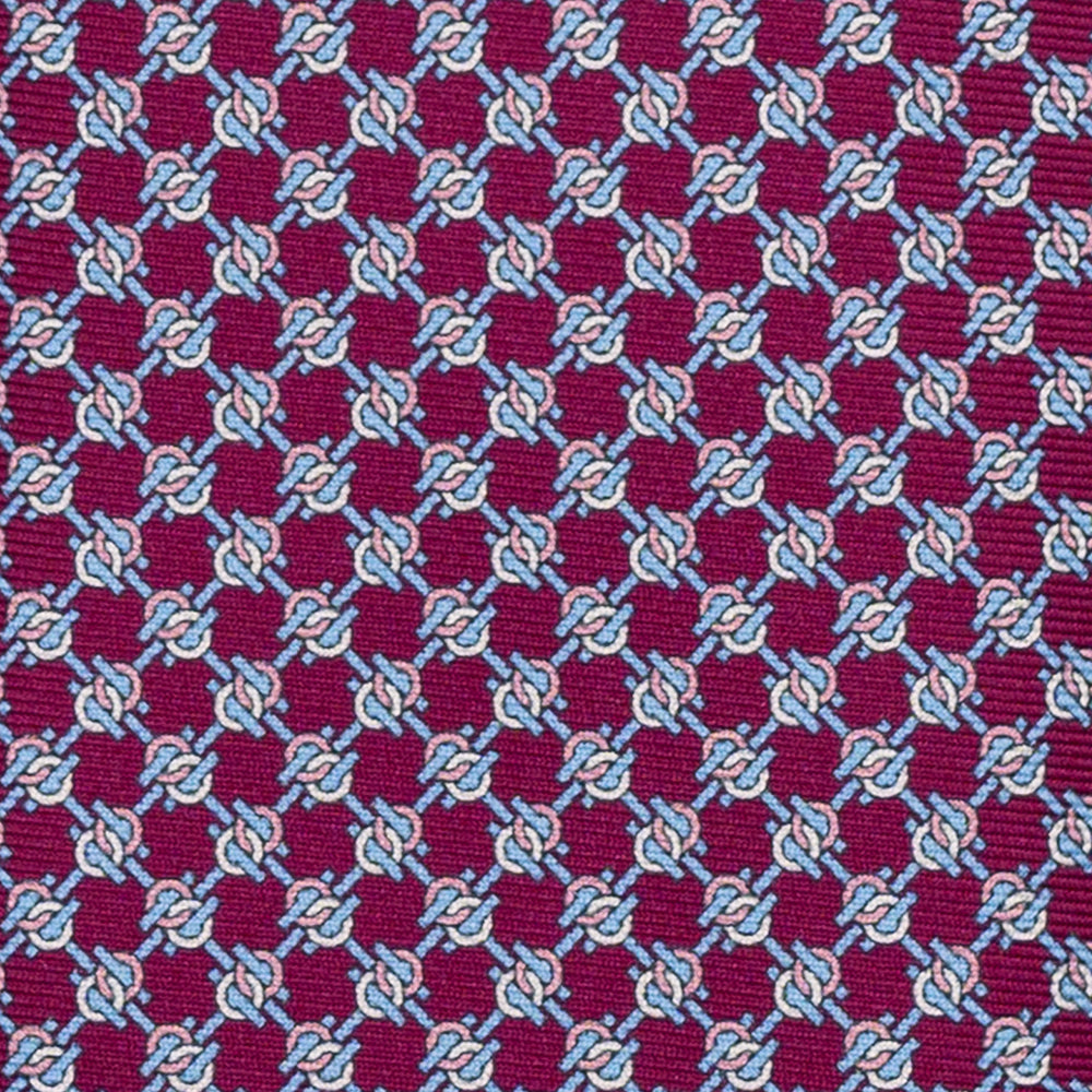 CRAVATTA 3 PIEGHE IN SETA, MICROFANTASIA, MAGENTA - JC065270_6 T