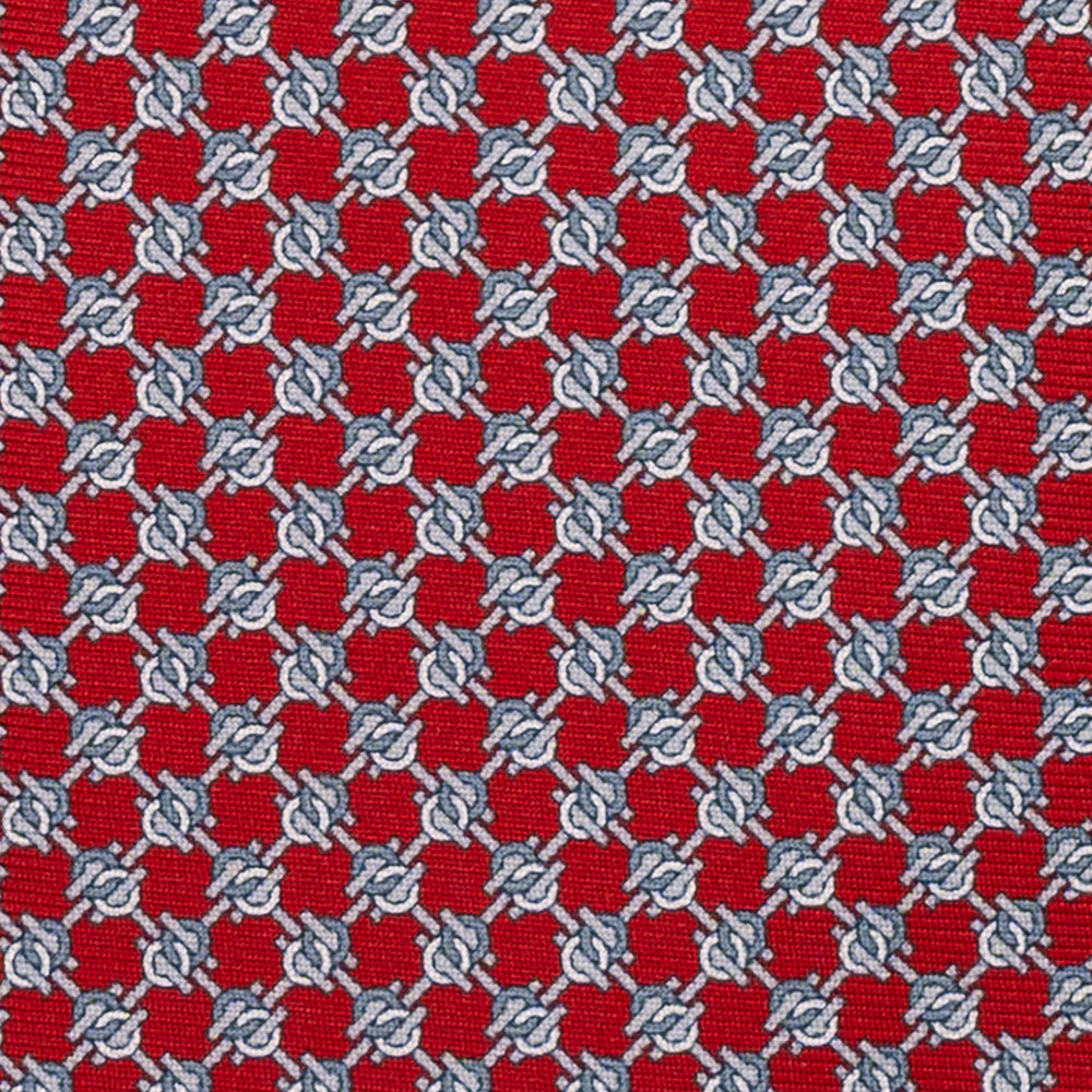 CRAVATTA 3 PIEGHE IN SETA, MICROFANTASIA, ROSSO - JC065270_5 T