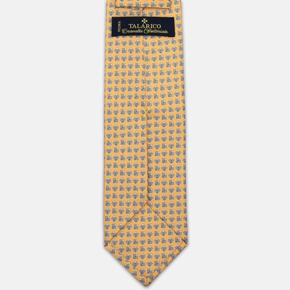 3-FOLD SILK TIE, MICRO-PATTERN, YELLOW - JC065306_2 T