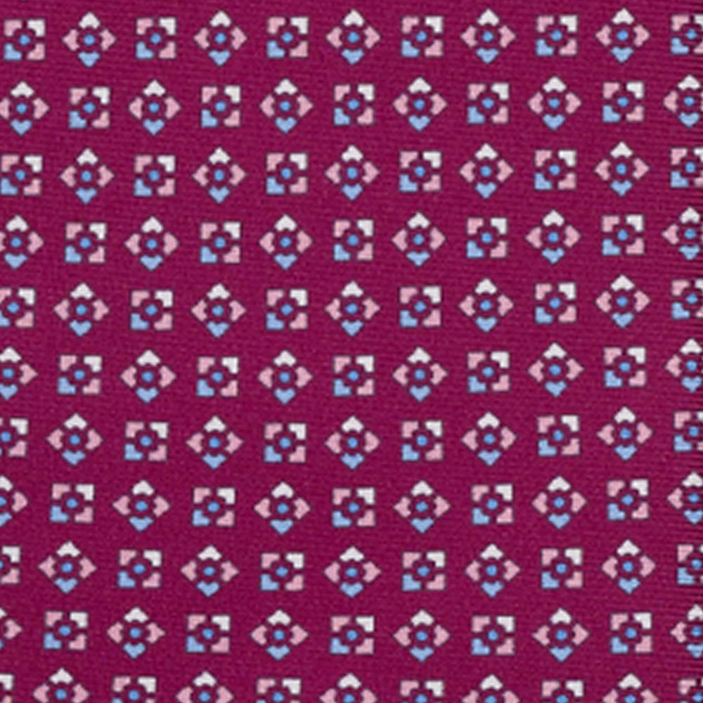 CRAVATTA 3 PIEGHE IN SETA, MICROFANTASIA, MAGENTA - JC065306_5 T