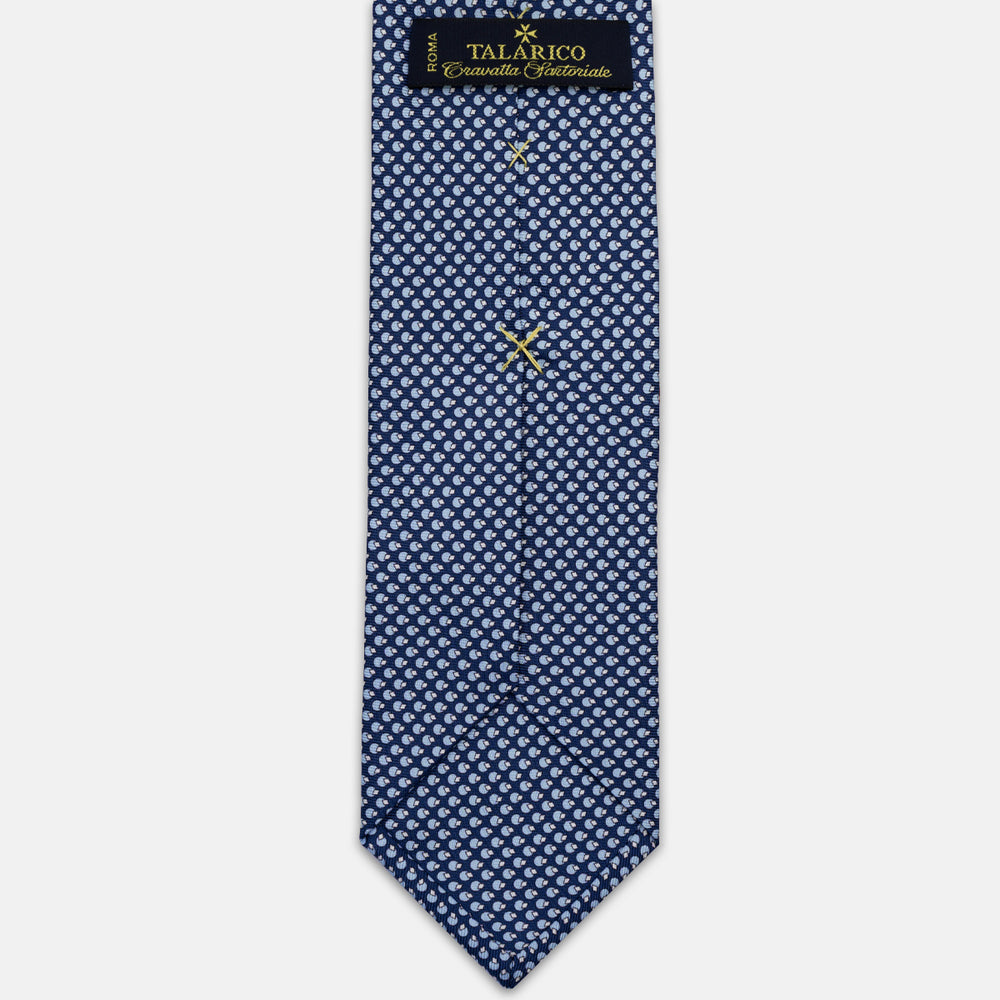 3-FOLD SILK TIE, MICRO-PATTERN, LIGHT BLUE YELLOW - JC064415_5 T