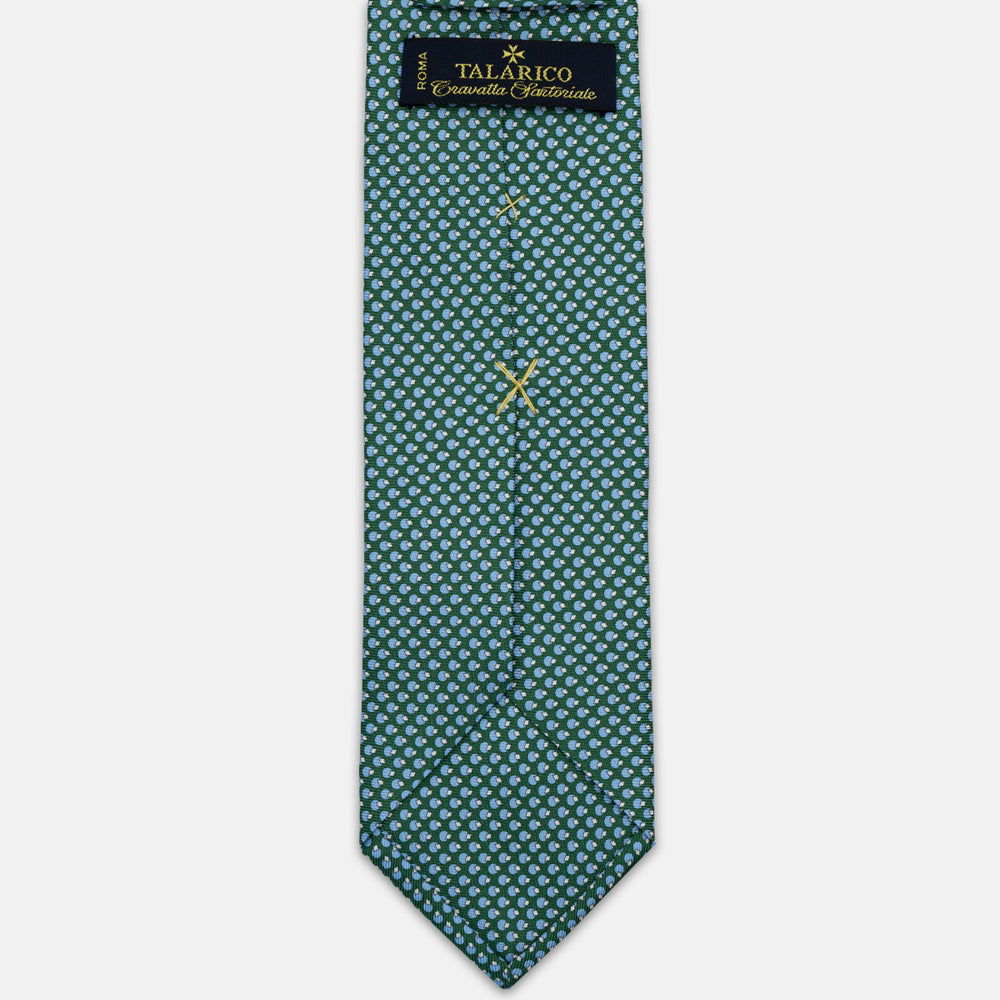 3-FOLD SILK TIE, MICRO-PATTERN, LIGHT BLUE YELLOW - JC064415_5 T