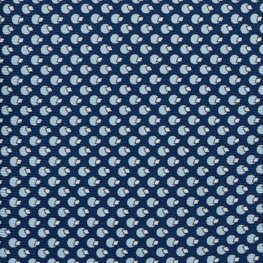 CRAVATTA 3 PIEGHE IN SETA, MICROFANTASIA, CELESTE BLU JC065309-2