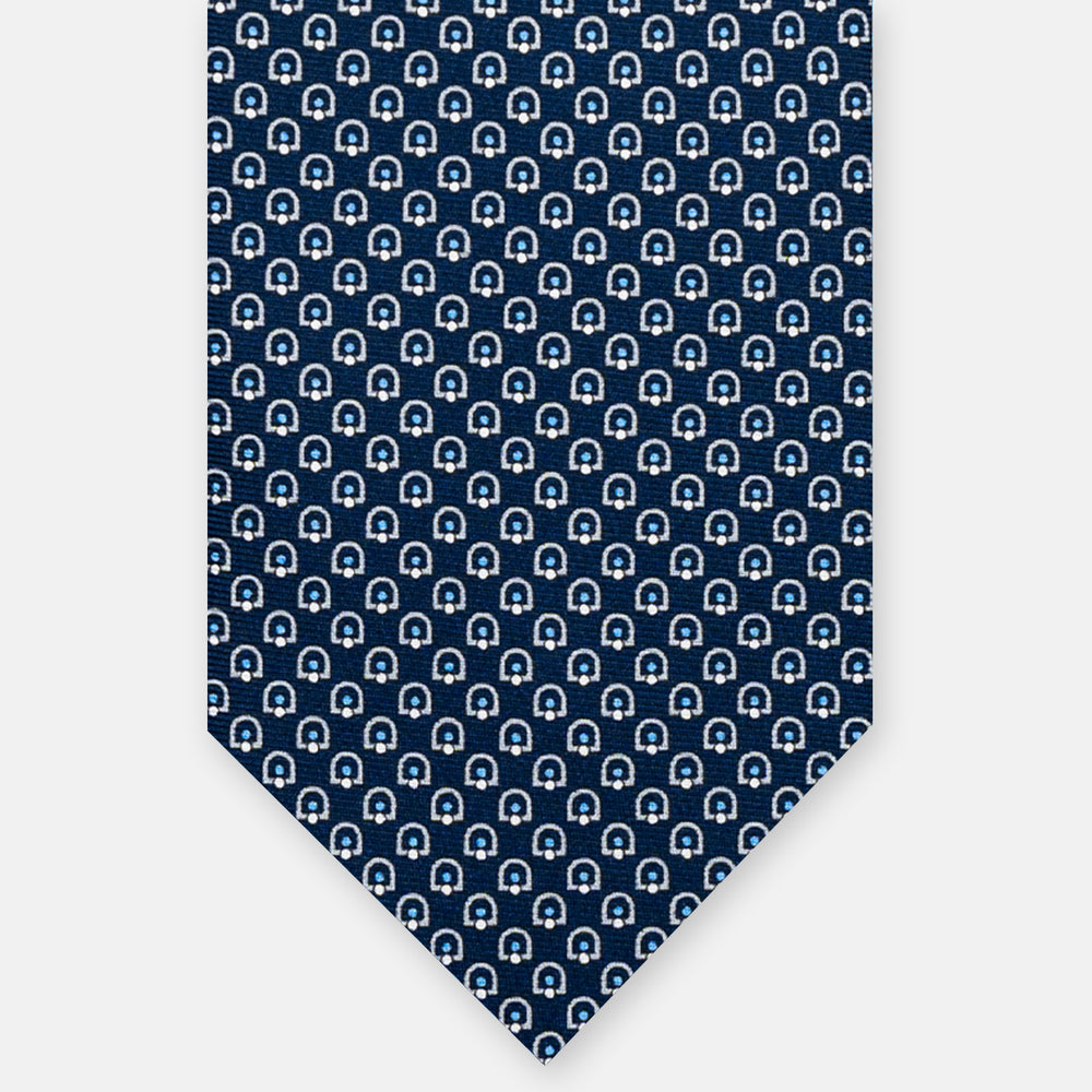 CRAVATTA 3 PIEGHE IN SETA, MICROFANTASIA, BLU GRIGIO - JC065324_1 T