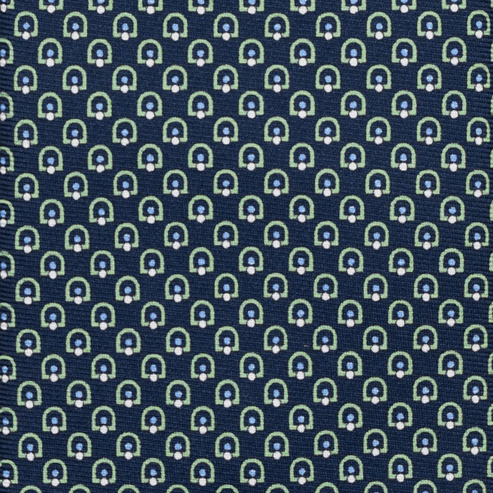 3-Fold Silk Tie with Floral Pattern, Yellow - DSC_4859