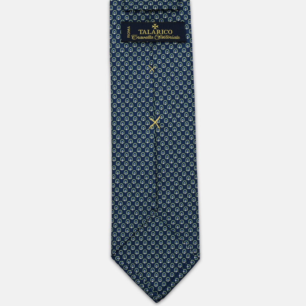 3-Fold Silk Tie with Floral Pattern, Yellow - DSC_4859