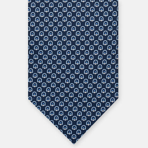 3-Fold Silk Tie with Floral Pattern, Yellow - DSC_4859