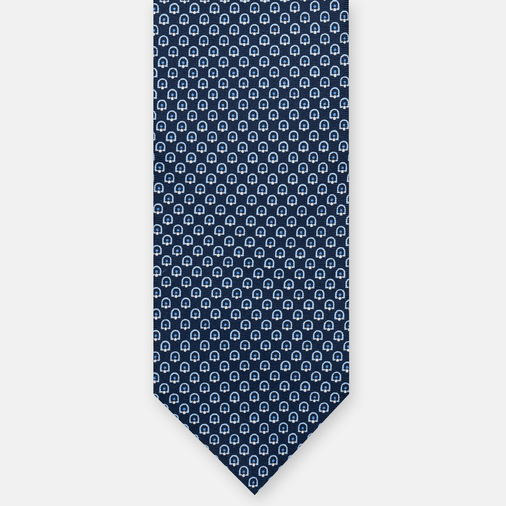 3-Fold Silk Tie with Floral Pattern, Yellow - DSC_4859