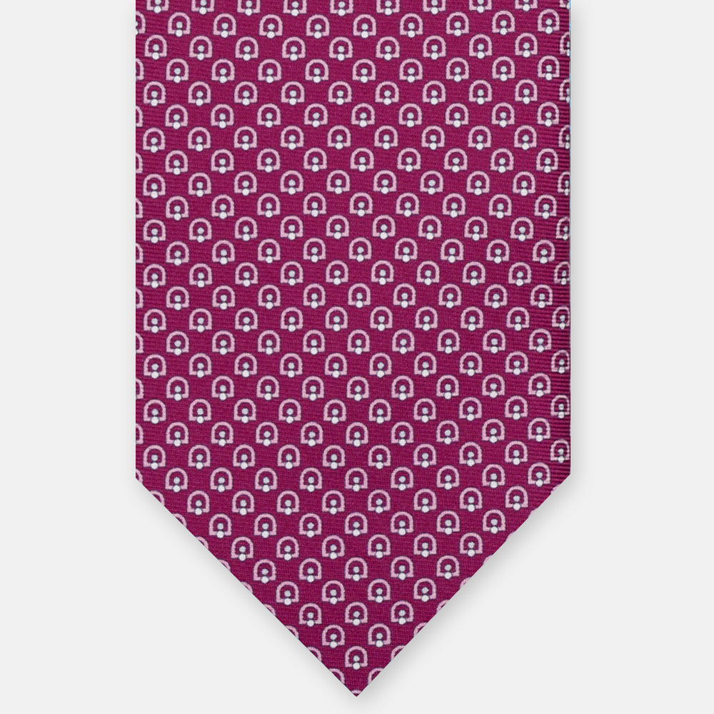 3-Fold Silk Tie with Floral Pattern, Yellow - DSC_4859