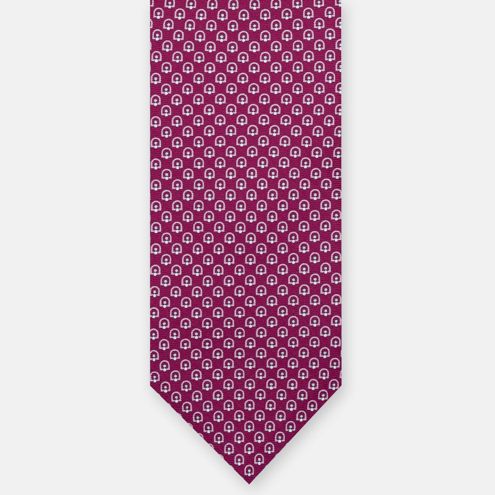 3-Fold Silk Tie with Floral Pattern, Yellow - DSC_4859