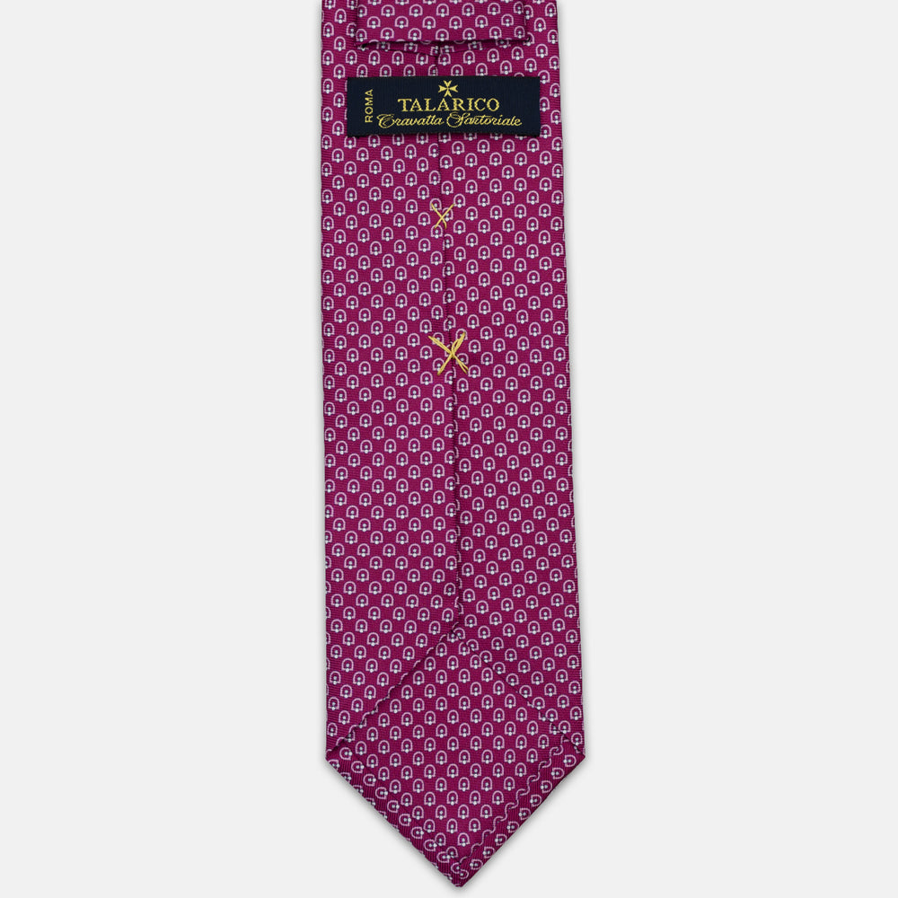 3-Fold Silk Tie with Floral Pattern, Yellow - DSC_4859